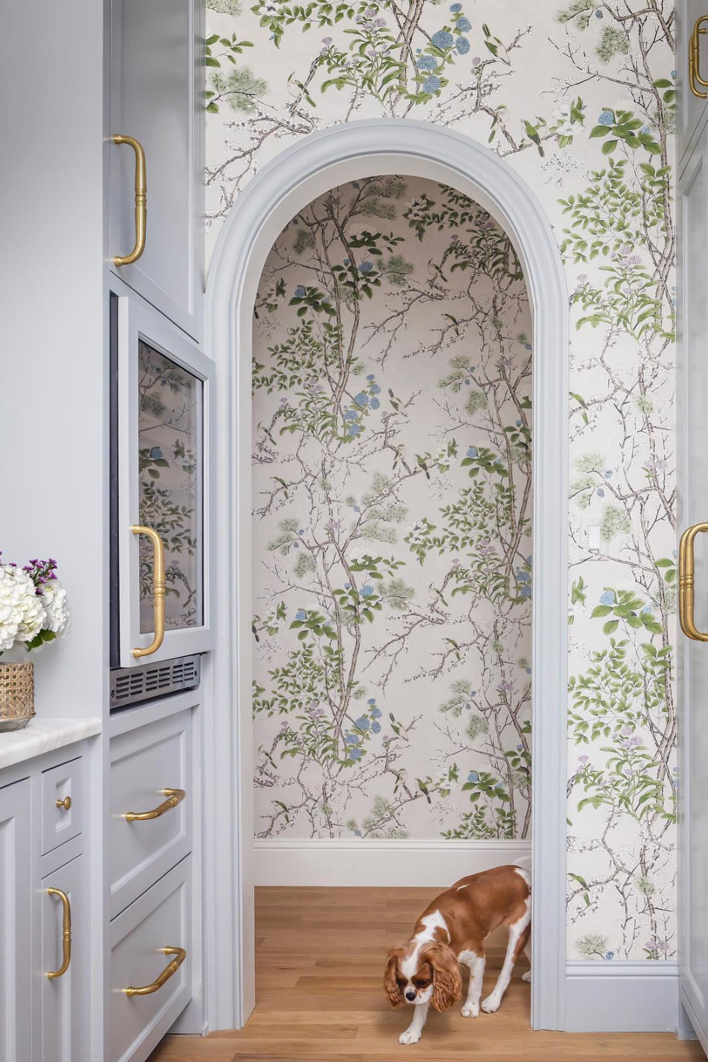 Residential wallpaper accent wall project